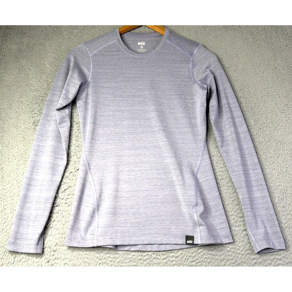 REI Co-op Top Womens XSmall Light Lavender Stretch Base Long Sleeve Activewear